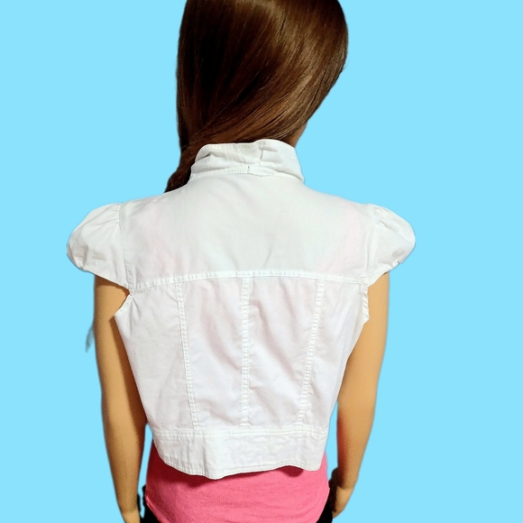 INC L white crop bolero jacket - Picture 5 of 7